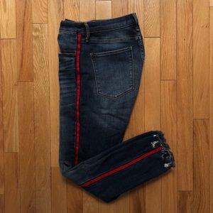 Red Accented Abercrombie Jeans